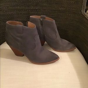 Frye booties in a hard to find blue color.